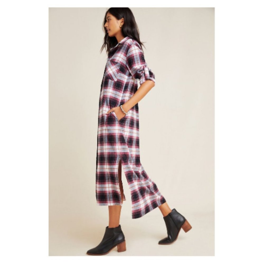 NWT Anthropologie CLOTH STONE $150 shirtdress XS/S